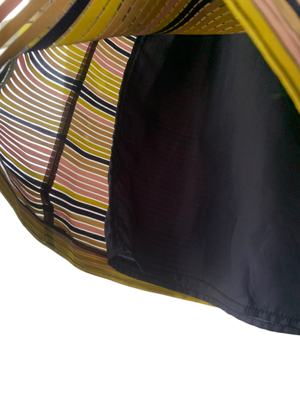 Oasis ladies lime pink and navy lined formal evening pleat balloon skaterskirt - Picture 5 of 6